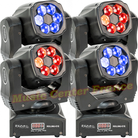 ibiza rolling eye lyre wash led 6x12 w pack de 4