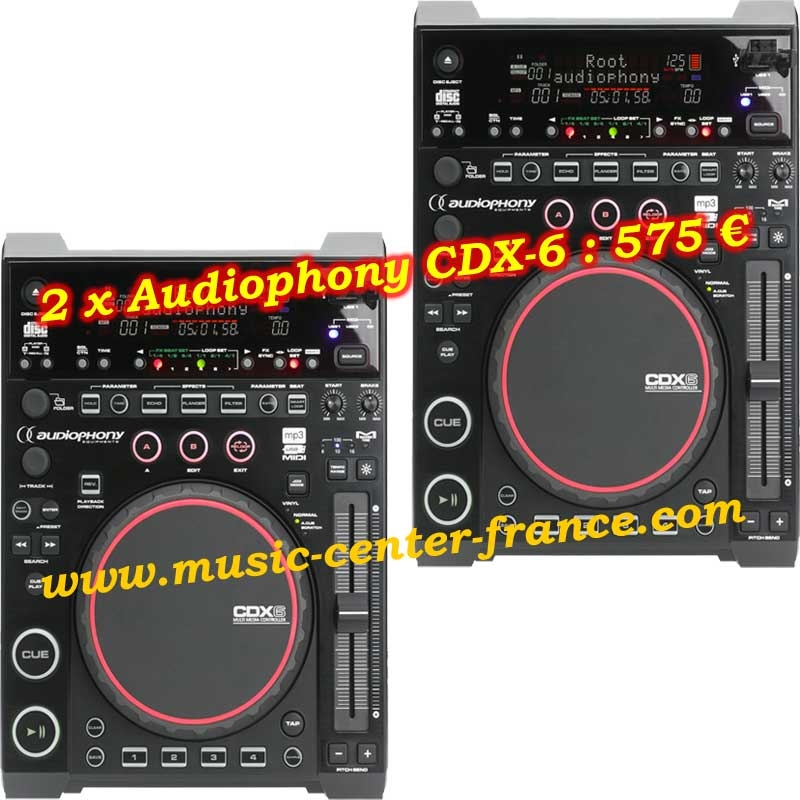 platine CD à plat Audiophony CDX-6 - pack de 2