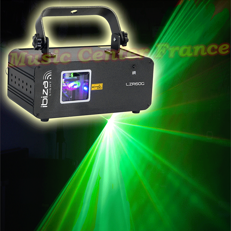 Ibiza LZR60G laser graphique vert DMX 15-1029N effet1