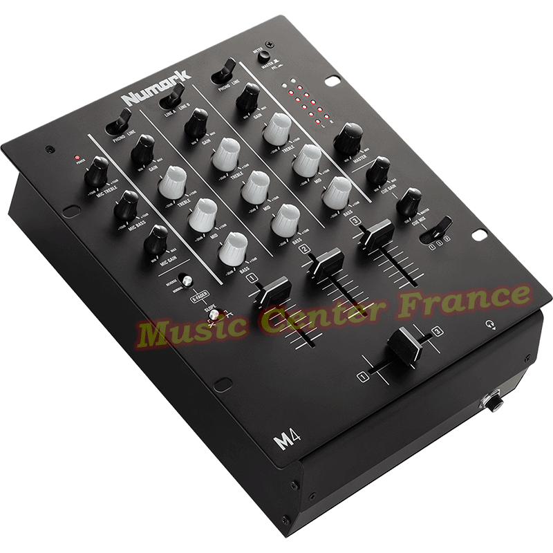 Numark M4 table de mixage 3 voies + micro vue gauche