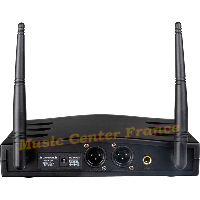 JBSystems JB Systems HF-Twin récepteur UHF pour micros sans fil B08307 vue dos connectique