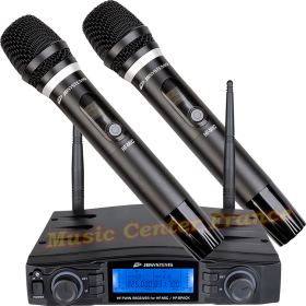 JBSystems JB Systems HF-Twin Receiver + 2 HF-Mic récepteur UHF avec 2 micros sans fil B08308 B08307 vue face