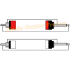 Procab CAB631 CAB 631 1,5m 2 jack 6.35 mâle mono 2 RCA mâle schéma de câblage