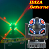 Ibiza Saturne lyre DMX à LED RGBW 4en1 avec 8 anneaux lumineux multicolores effet 05