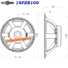 B&C Speakers 18PZB100 les dimensions