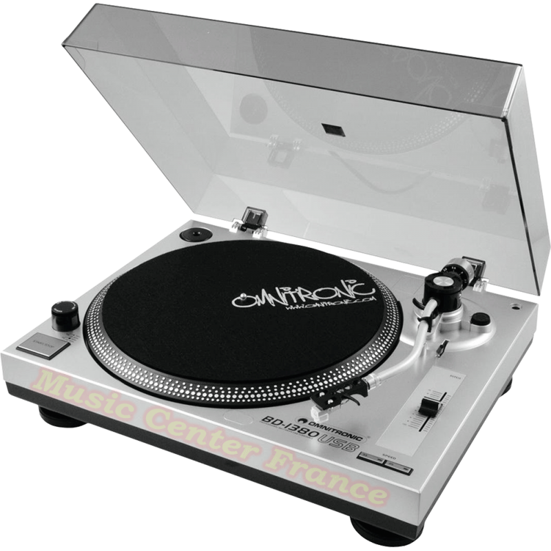 Omnitronic BD1380USB - BD 1380 USB : platine vinyle à courroie avec USB