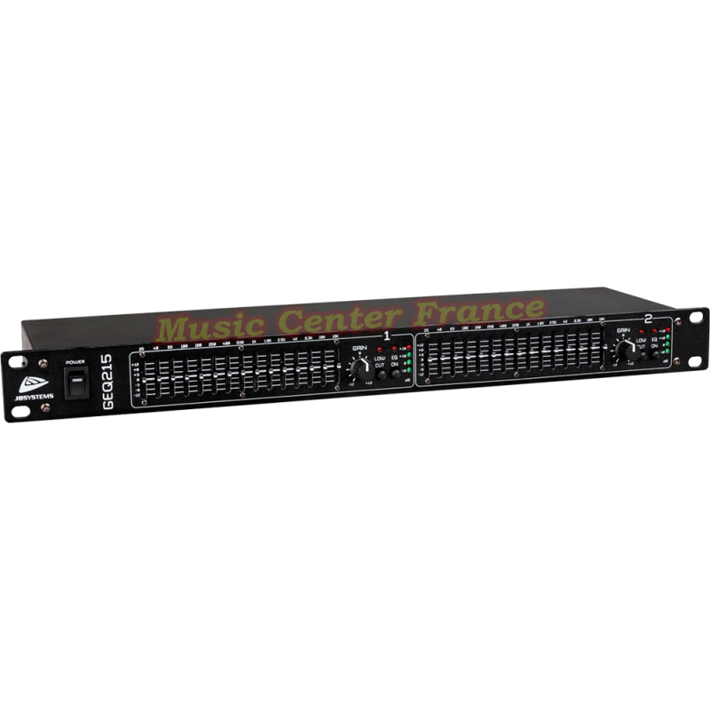 JBSystems GEQ215 JB Systems GEQ 215 equalizer 2 x 15 band B08214 face vug