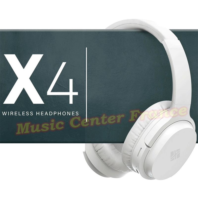 NEXT X4-BT White blanc casque sans fil Bluetooth BT micro SD radio FM entrée AUX vue 01