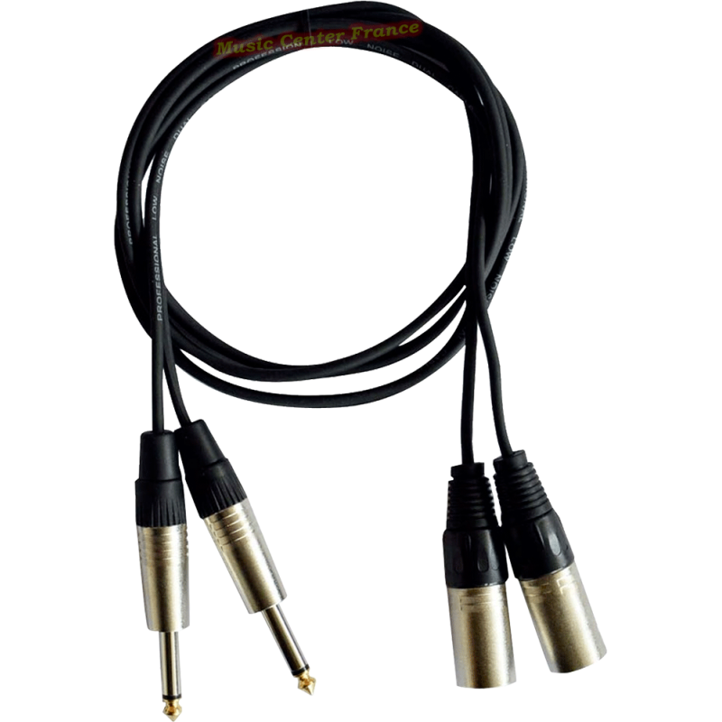 Hilec JBSystems CL40 CL-40 2 jack 6.35 mâle mono 2 xlr mâle 1.5 m H10672