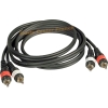 2 x RCA mâle vers 2 x RCA mâle - 5 m - cordon Hilec