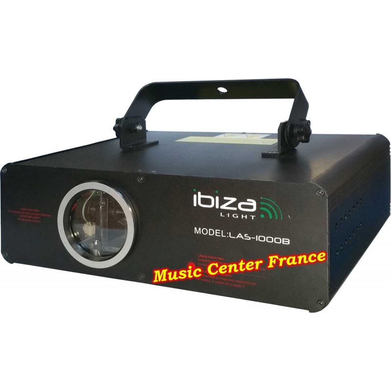 Ibiza las1000b las 1000 b laser bleu 1 w 1000 mW DMX ILDA vue de droite