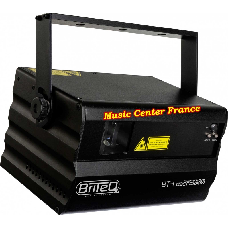 briteq laser 2000 rgb 2 w DMX ILDA vue de gauche
