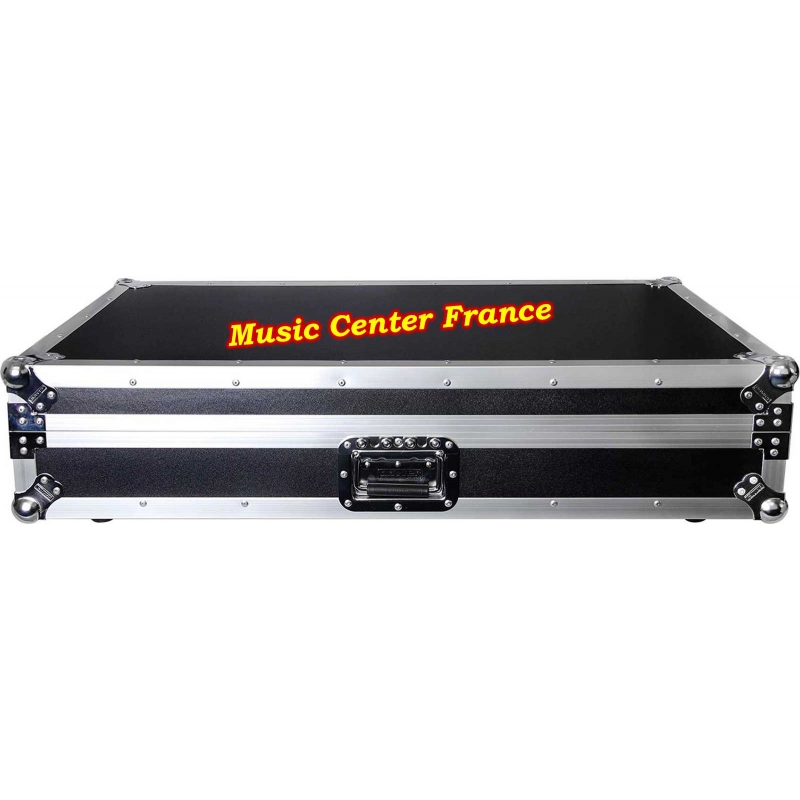 flightcase avec plateau PC mac Power Acoustics pour contrôleur numérique Pioneer XDJ-XZ vue face avec capot fermé vu8