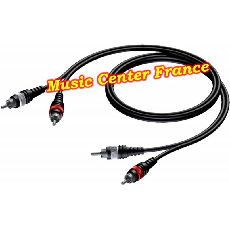 procab cab800 cab 800 cordon cable 2 rca male vers 2 rca male music center france