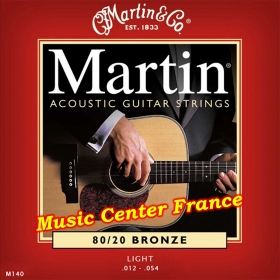 Martin M140 M140F corde de guitare série standard bronze boîte de 6 cordes Music Center France