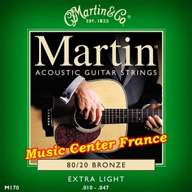 Martin M170 M170F corde de guitare série standard bronze boîte de 6 cordes Music Center France