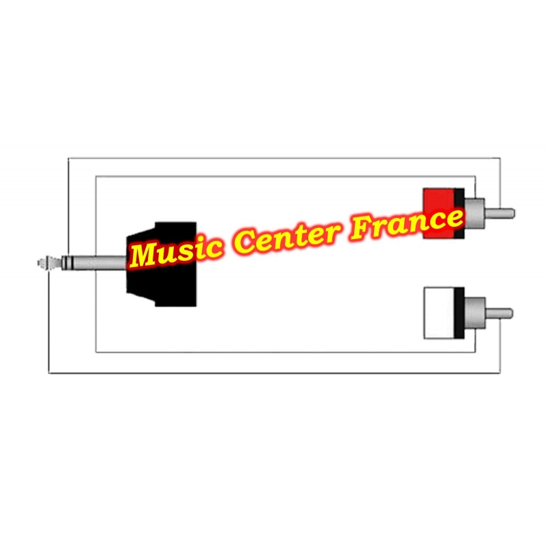 procab cab711 cab 711 cordon cable 1 x jack 3,5 male stereo vers 2 rca males schema Music Center France