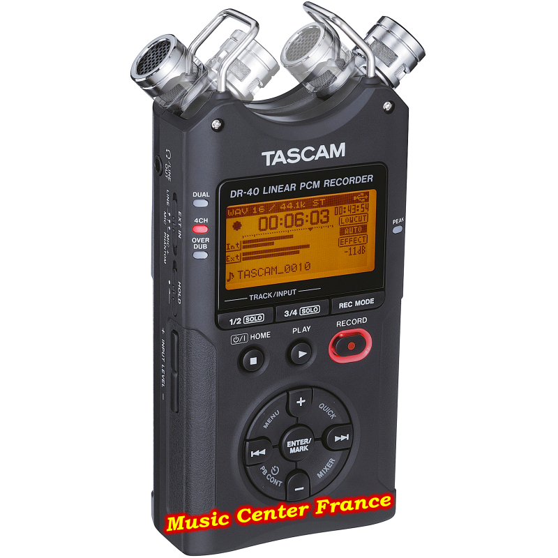 Tascam DR40 DR 40 version 2 - v2 mk2 enregistreur numérique vue gauche Music Center France