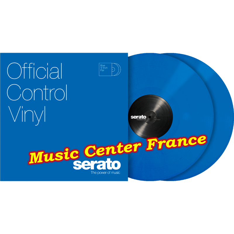 serato disque vinyle encodé couleur bleu SCV-PS-BLU-2 paire disque et pochette