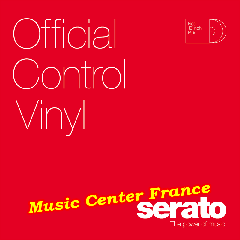 serato disque vinyle encodé couleur rouge SCV-PS-RED-2 paire pochette