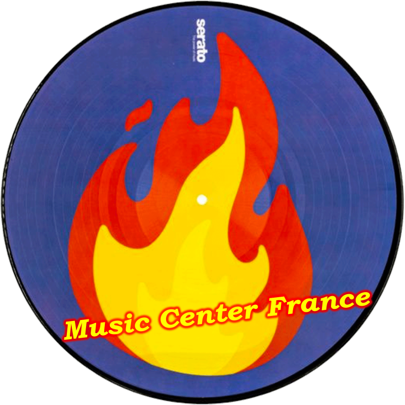 serato disque vinyle encodé emoji flamme flame SCV-PS-EMJ-2 paire disque seul flamme