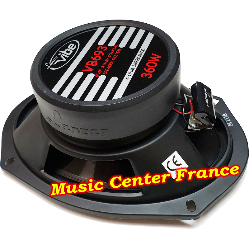 Lanzar Vibe VB693 VB 693 haut-parleur hp ovale 3 voies automobile vue de l'aimant Music Center France
