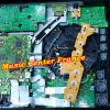 Pioneer DDJ-SZ2 remplacement des touches Play et Cue et bouton fader vue circuit imprimé gauche