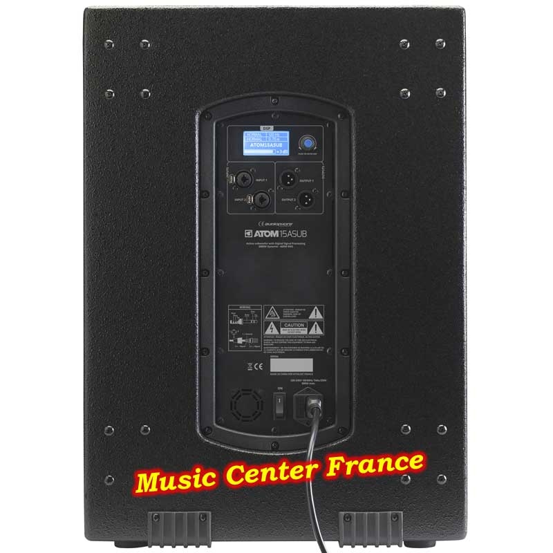 Audiophony ATOM15ASUB caisson de basses arrière dos w800