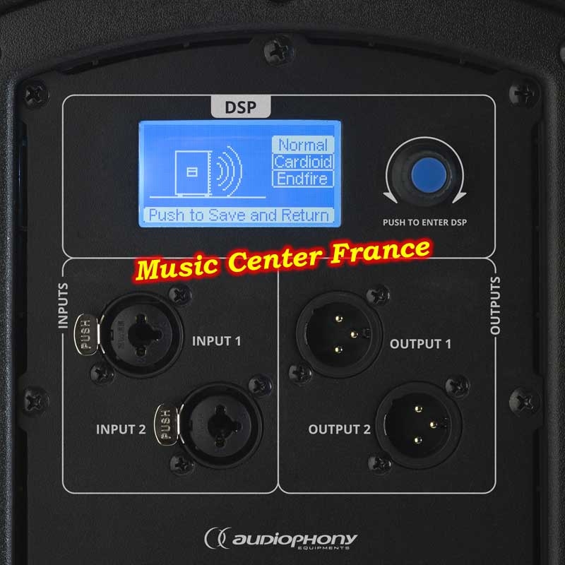 Audiophony ATOM18ASUB ATOM 18A sub caisson de basses vue connectique w800